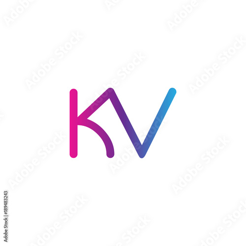 initial letter rounded logo modern, colorful gradient