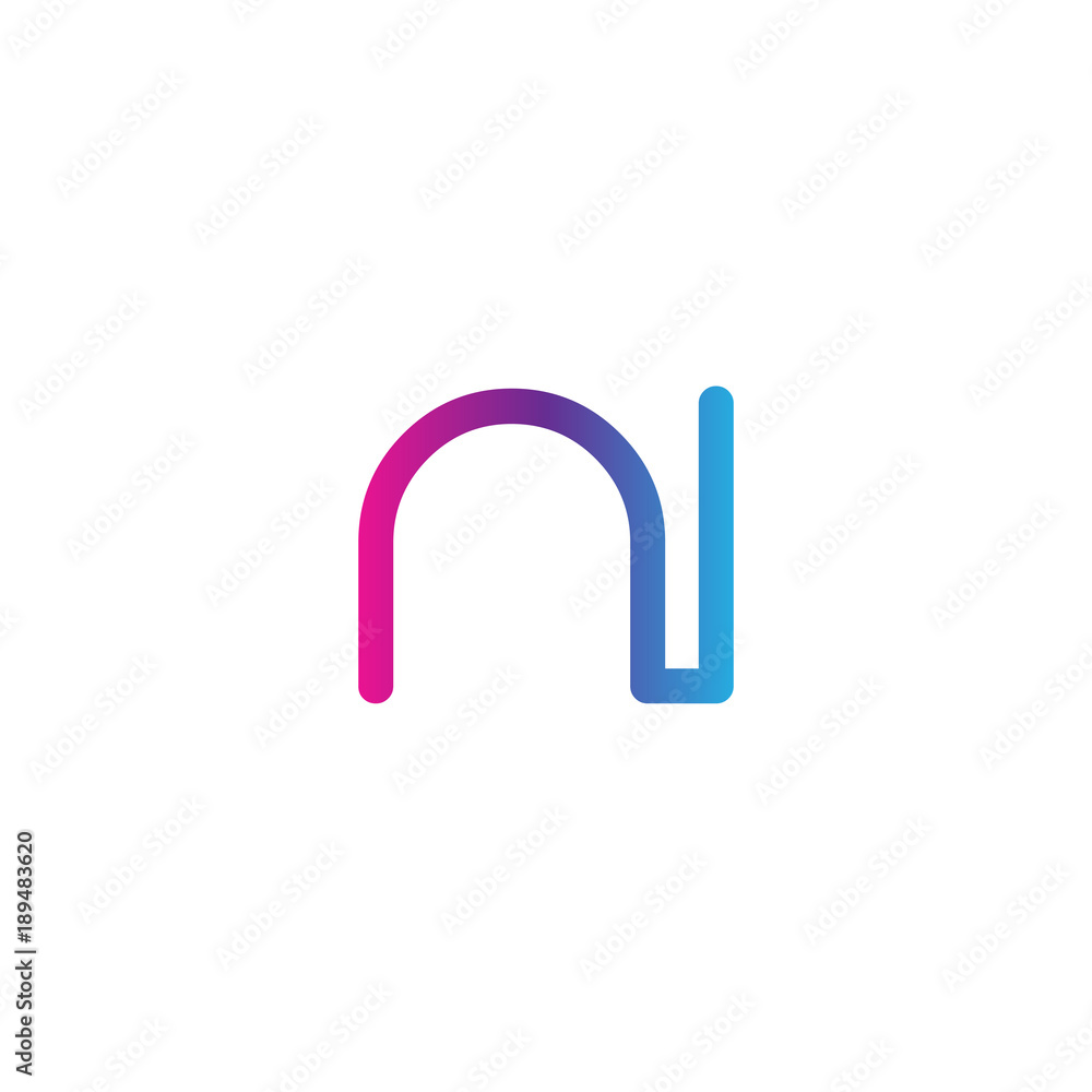 initial letter rounded logo modern, colorful gradient initial letter rounded logo modern, colorful gradient