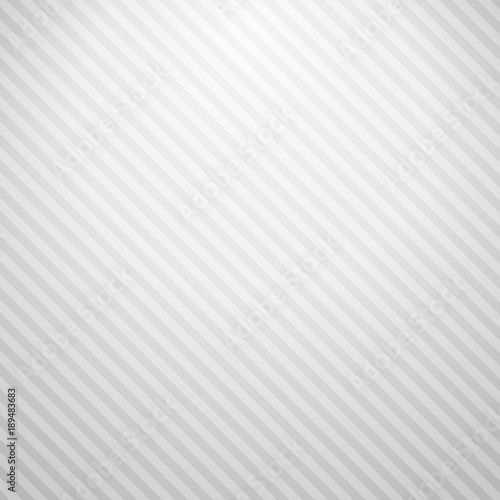 Diagonal white striped grey background. Vector illustration.