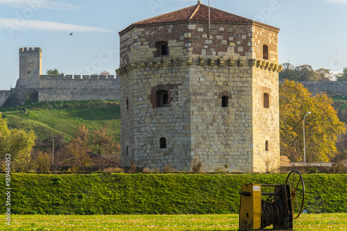 BELGRADE, SERBIA - November 18 2013: Nebojsa Tower in Belgrade. Artillery canon fortress from medieval times now museum in Belgrade, Serbia. photo