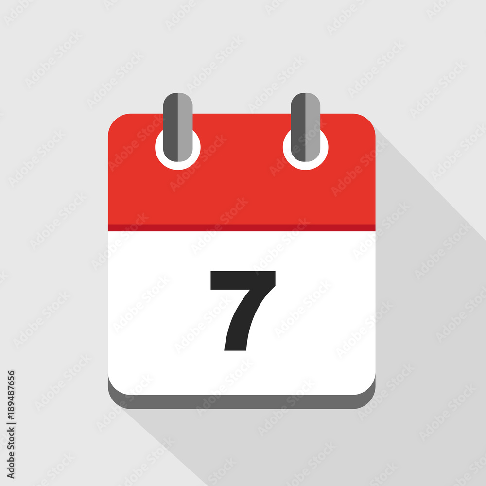 roter kalender 7 Stock Vector | Adobe Stock
