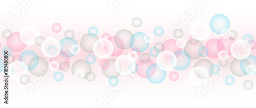 bubble border seamless pink and blue