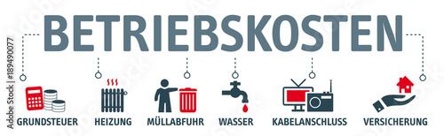 Banner Betriebskosten Konzept Vektor Illustration photo