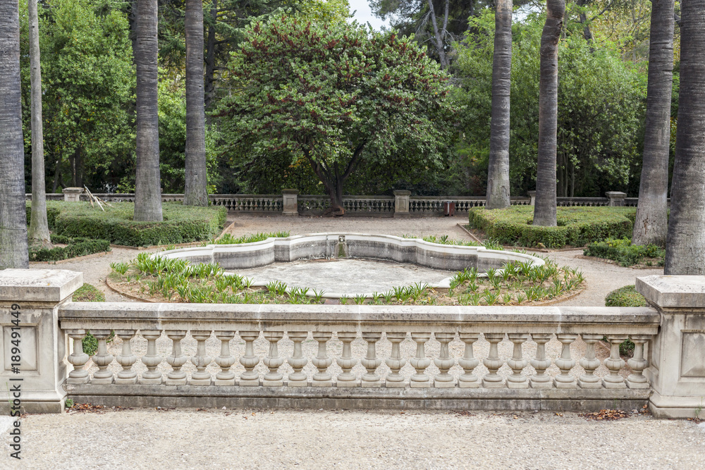 Gardens of Palace,Palau de les Heures.Barcelona.