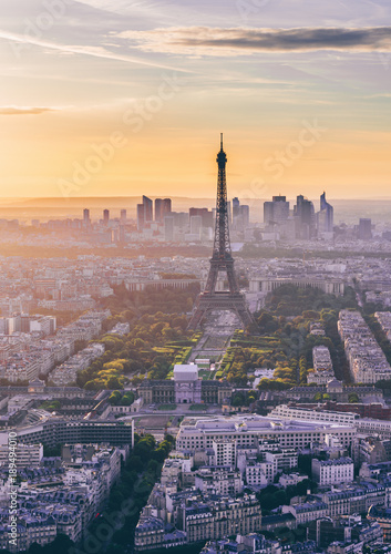 Skyline of Paris with Eiffel Tower at sunset in Paris, France © Ekaterina Belova
