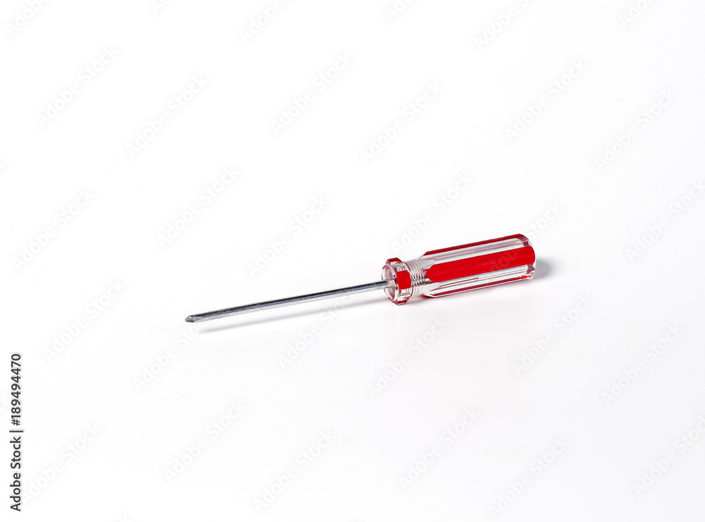 screwdriver isolate with a red handle screwdriver isolate with a red handle