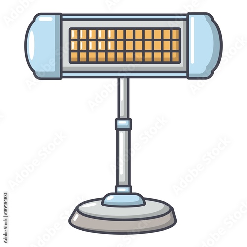 Ufo heater icon, cartoon style.