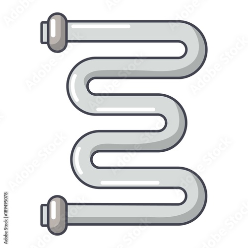 Coil battery icon, cartoon style.