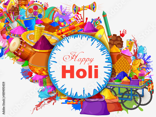 India Festival of Color Happy Holi background