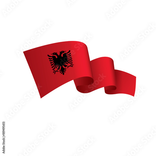 Albania flag, vector illustration photo