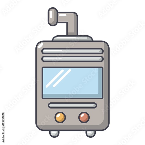 Oven-stove icon, cartoon style.