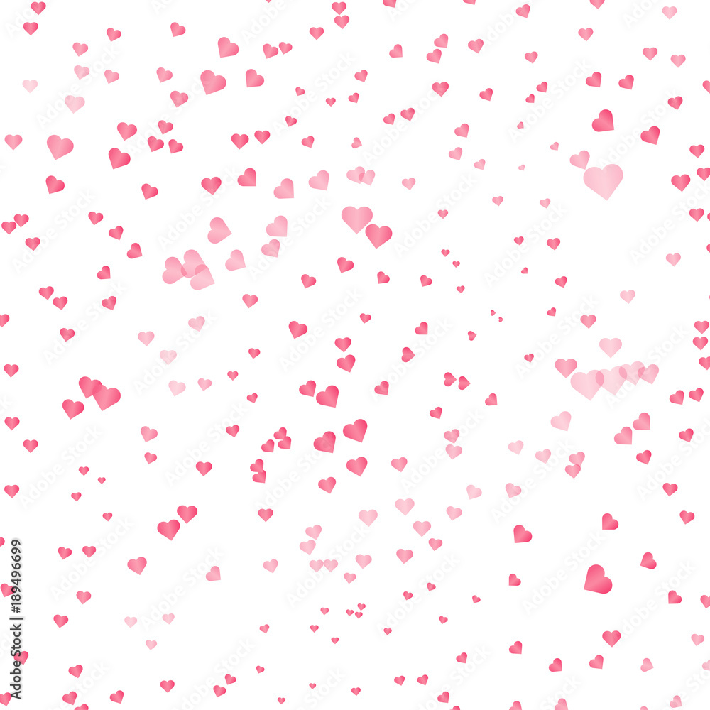 Abstract pink heart on white background.