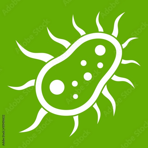 Bacteria centipede icon green