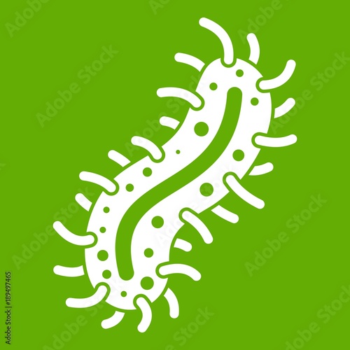 Cell of dangerous virus icon green