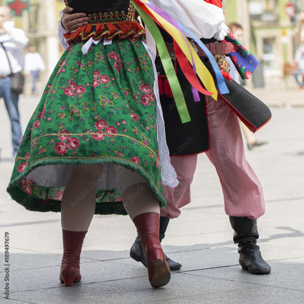Polish folk dance/music group with traditional clothing