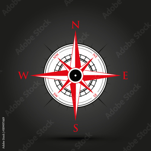 Red compass