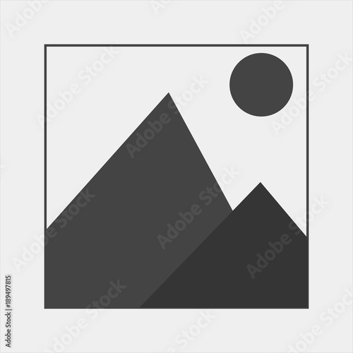 Picture vector icon on grey background
