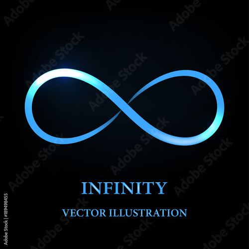 Abstract glowing infinity symbol