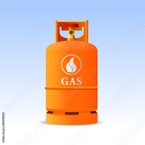 Flammable gas tank icon vector illustration.