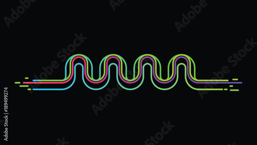 neon sound wave equalizer vector background