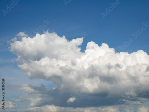 Blue sky with clouds.