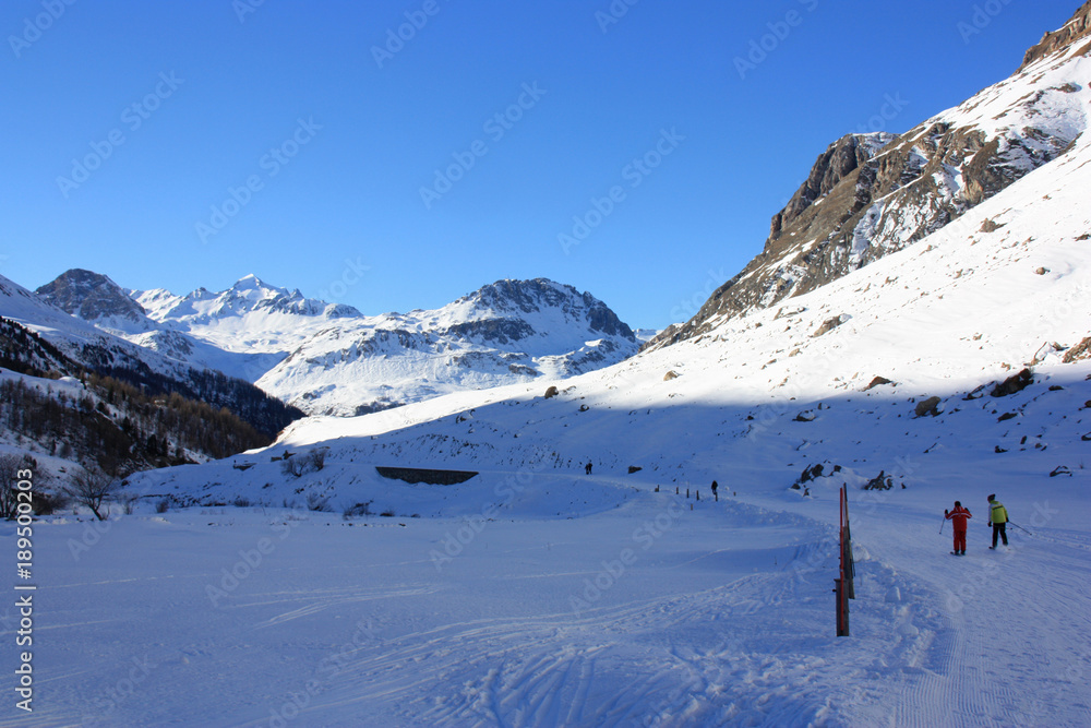 Ski de randonnée à Val d'Isère en Savoie, Alpes françaises