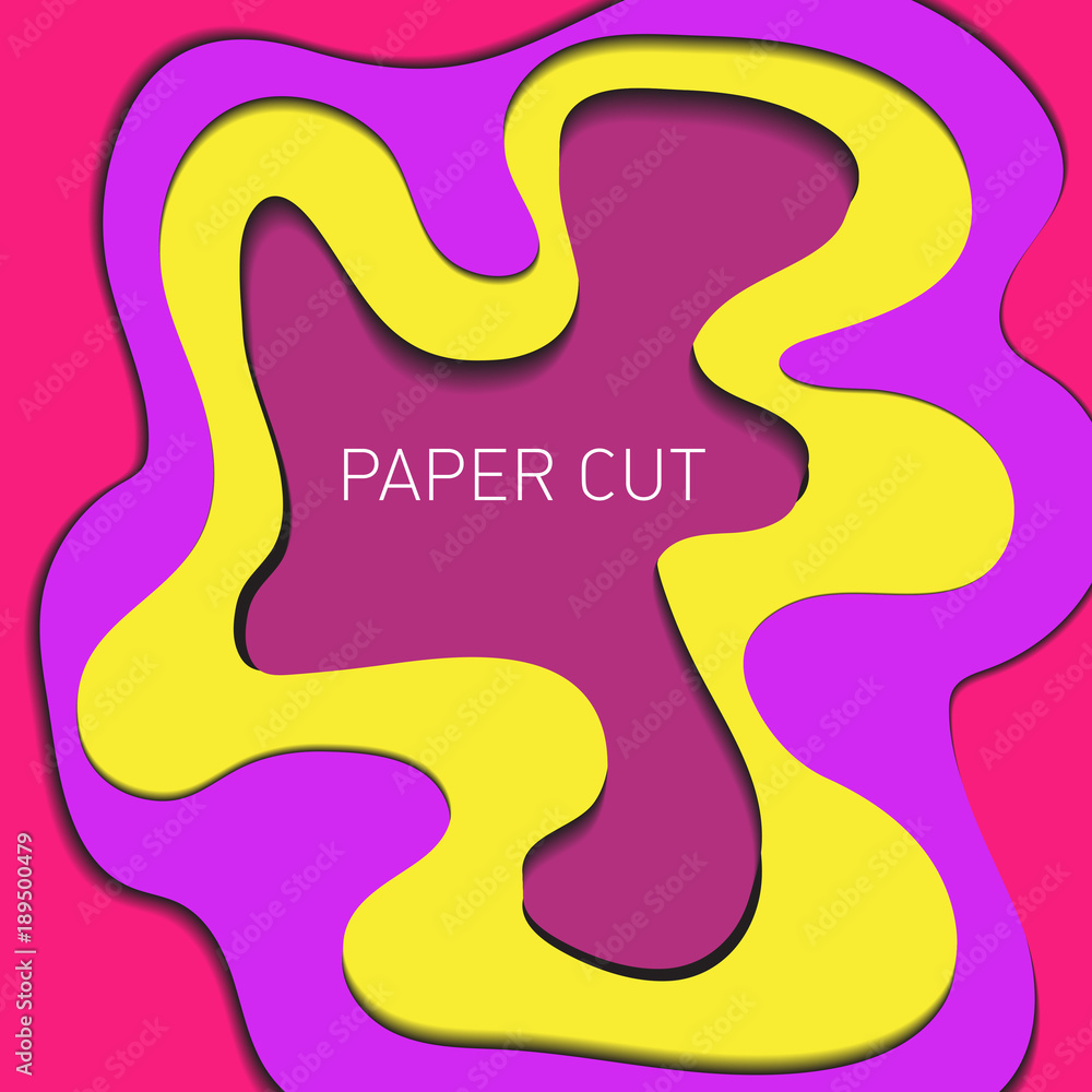 Abstract liquid paper cut background. Papercut layers with shadows backdrop. Template for your design. Carving or origami style. Vector illustration Abstract liquid paper cut background. Papercut layers with shadows backdrop. Template for your design. Carving or origami style. Vector illustration