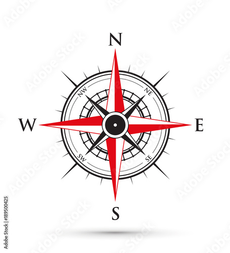 red compass