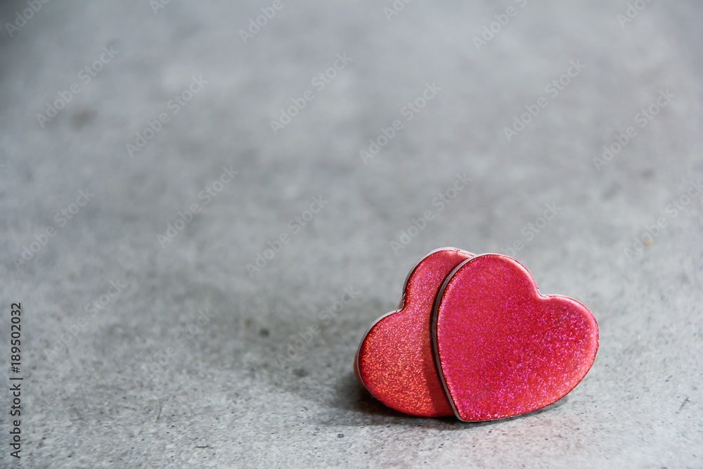 Valentines day card with two hearts,copy space Valentines day card with two hearts,copy space