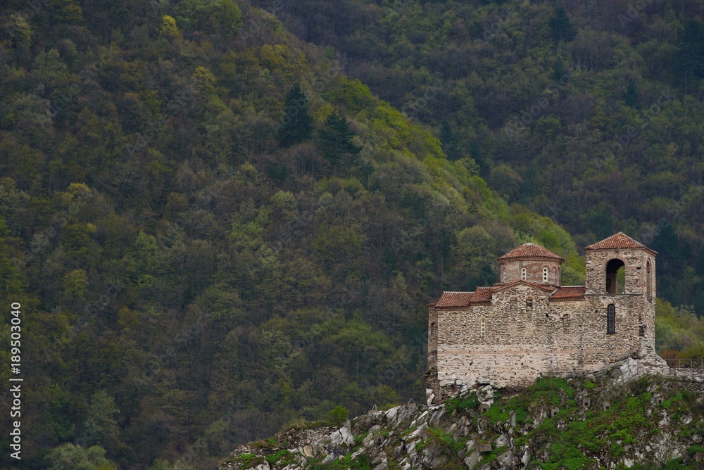 Asen's Fortress is a medieval fortress in the Bulgarian Rhodope Mountains. Sights in Bulgaria with the fortified church.