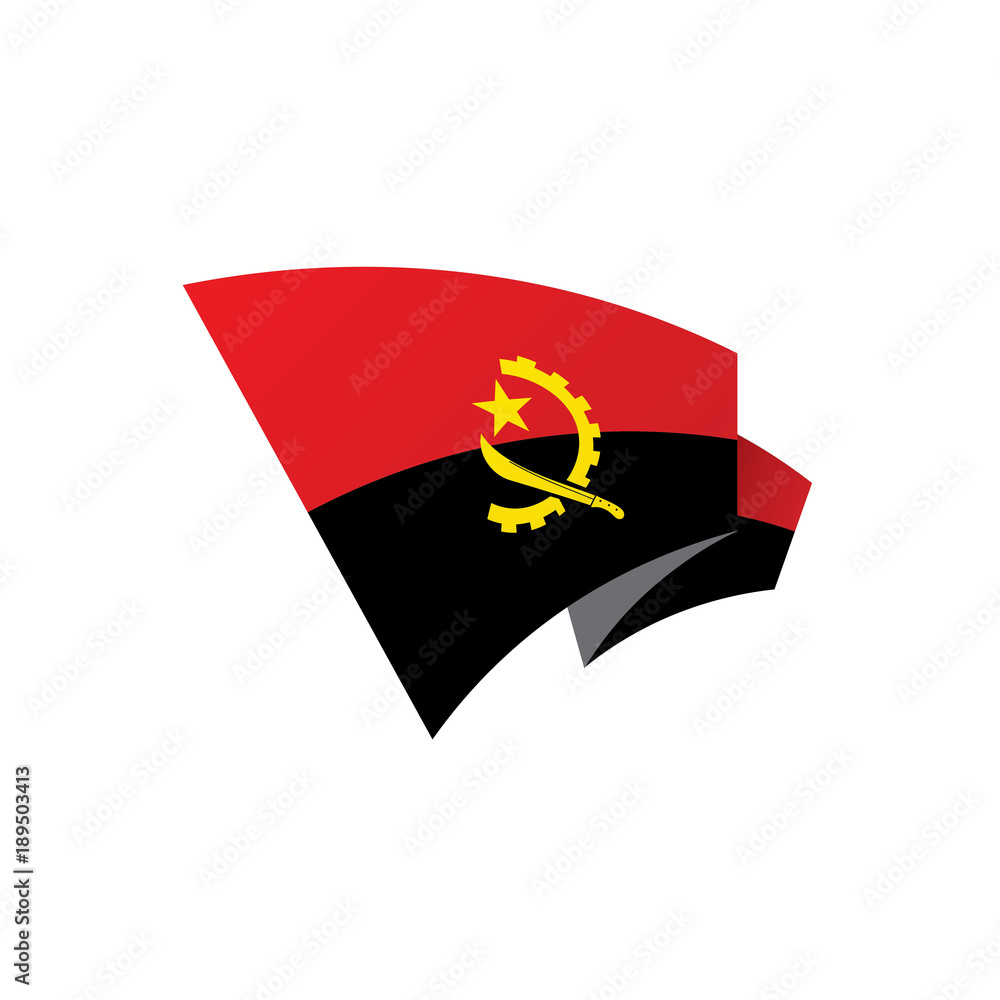 Angola flag, vector illustration Angola flag, vector illustration