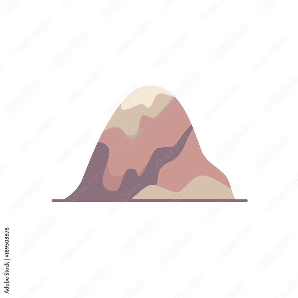 Rounded hill icon in flat style Rounded hill icon in flat style