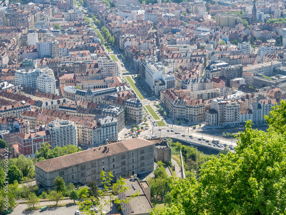 Cityscape view of Grenoble, France