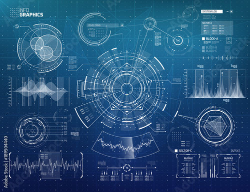 Sci-Fi Futuristic Hud Elements Set