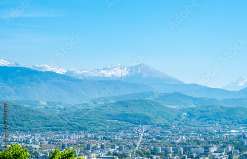 Cityscape view of Grenoble, France © jeafish