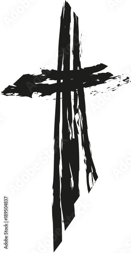 Kreuz, Kruzifix - Symbol des Christentums, Religion, Glaube, Gebet, Trauer und Trauerkarte