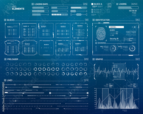 Sci-Fi Futuristic Hud Elements Set