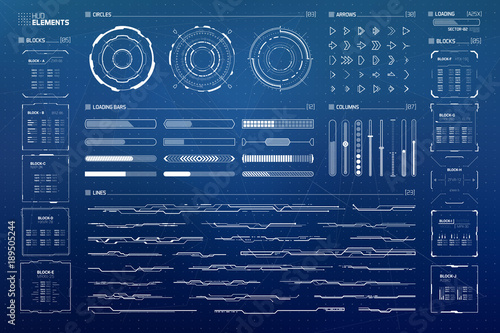 Sci-Fi Futuristic Hud Elements Set
