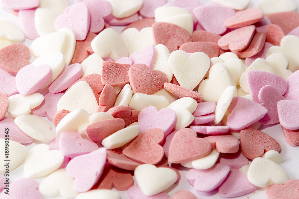 St. Valentine's Day. multi-colored sugar hearts symbol of sweet love and happiness. background St. Valentine's Day. multi-colored sugar hearts symbol of sweet love and happiness. background