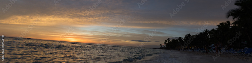Sonnenuntergang Dominikanische Republik Panorama