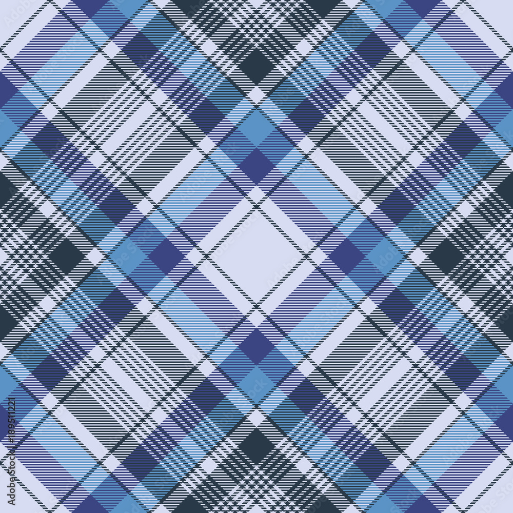 Blue tartan check plaid fabric seamless pattern Blue tartan check plaid fabric seamless pattern