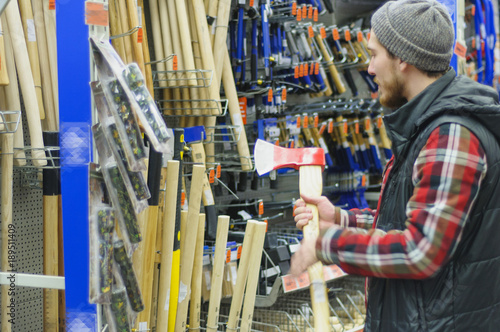 Man in a hardware store