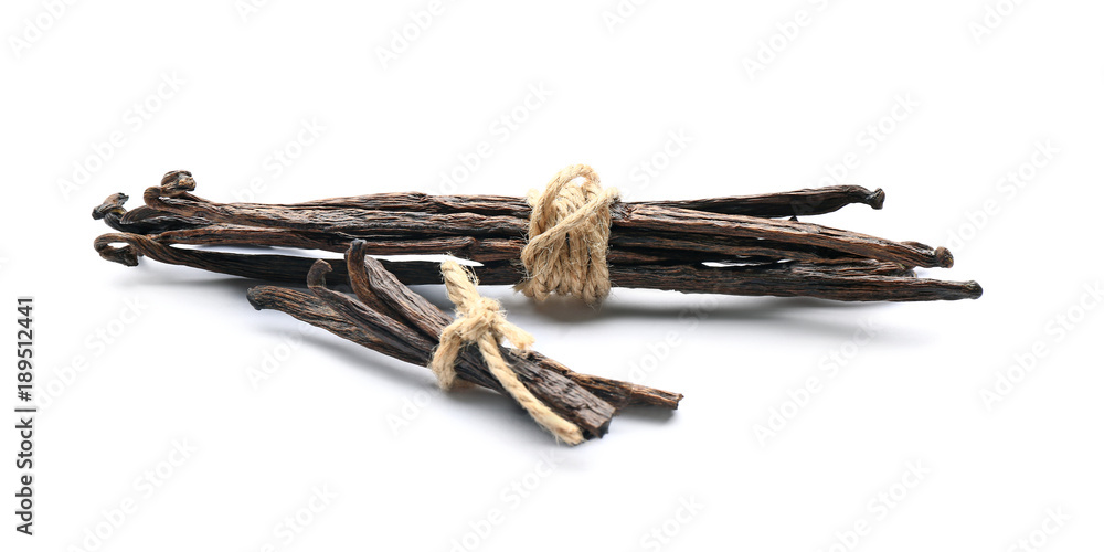 Vanilla sticks on white background Vanilla sticks on white background