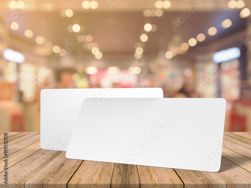 Wallpaper Mural Mock up template blank white empty rounded corners gift voucher card on the grey background. For graphic design or presentation, 3D rendering illustration. Torontodigital.ca