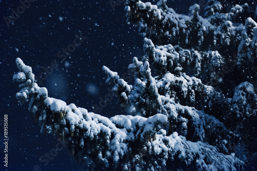 Snowfall, flying snowflakes...