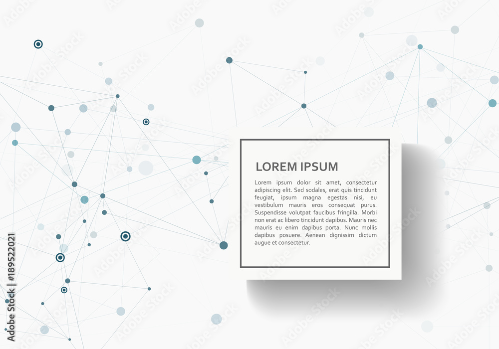 Obraz premium Lines connecting creative grid points on surface. Abstract cover background