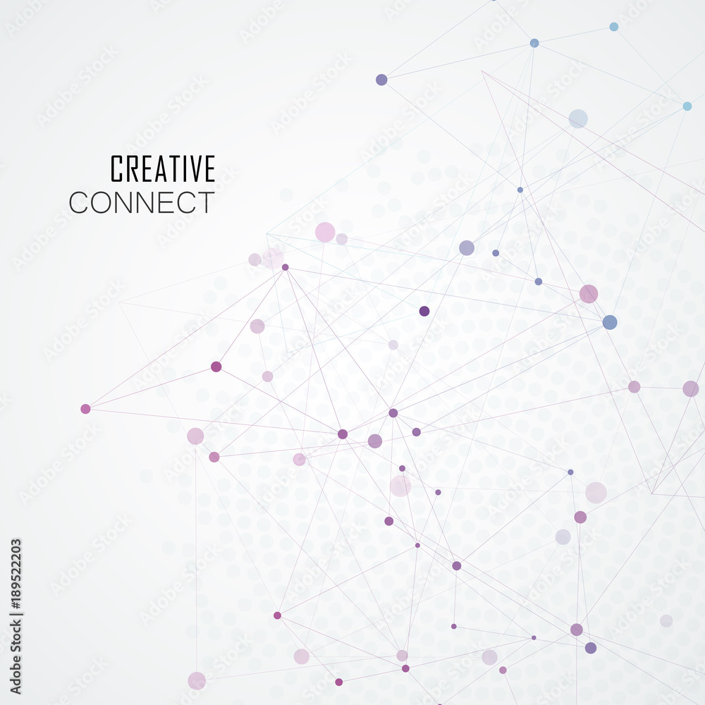 Abstract connection background with molecule structure. Science and network vector illustration Abstract connection background with molecule structure. Science and network vector illustration