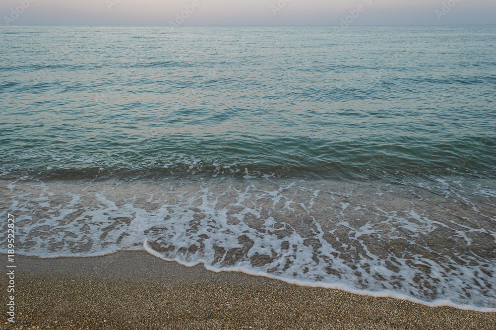 Lovely evening seascape and evening purple sky. Lovely evening seascape and evening purple sky.
