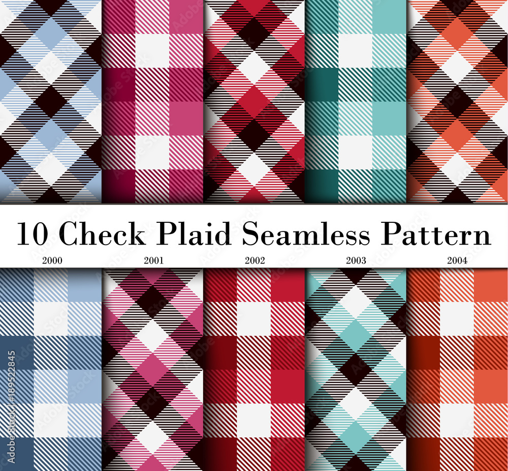 10 Check plaid seamless pattern 10 Check plaid seamless pattern