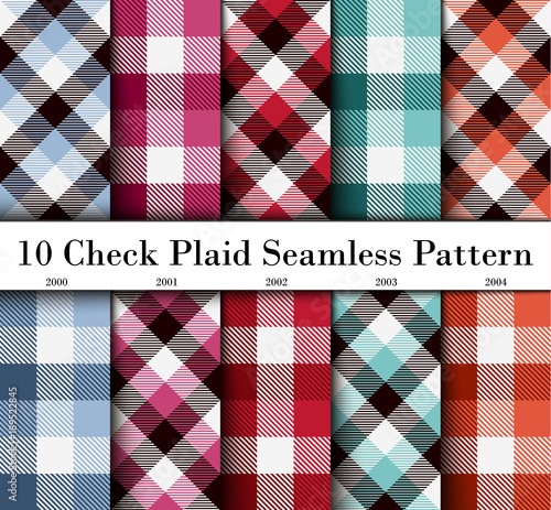 10 Check plaid seamless pattern